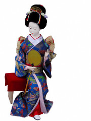 Image showing Geisha doll sitting