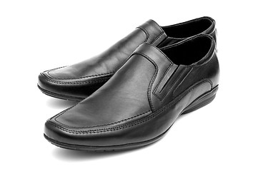 Image showing Pair of black man's shoes