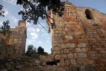 Image showing Crusaders castle ruins in Galilee