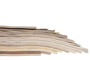 Image showing stack of magazines