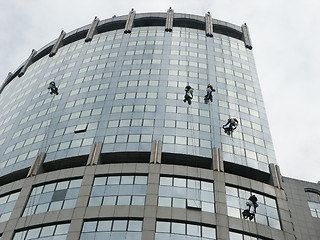 Image showing Washermen of windows