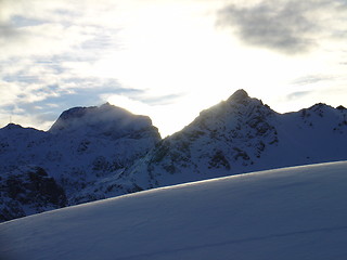 Image showing St Moritz Sunset