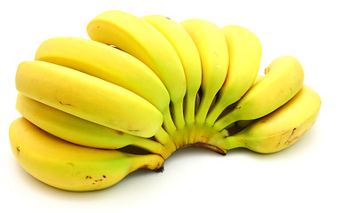 Image showing Bunch of bananas isolated on white background