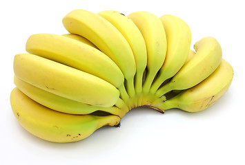 Image showing Bunch of bananas isolated on white background