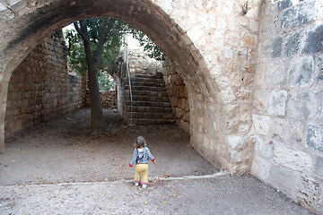 Image showing Crusaders castle ruins in Galilee