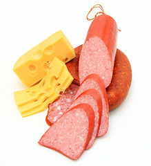 Image showing Fresh sausage with cheese 