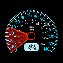 Image showing car speedometer for racing design.