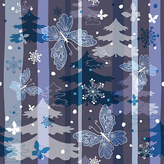 Image showing Winter repeating pattern