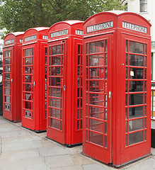 Image showing London telephone box