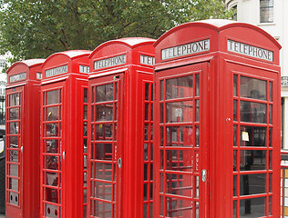 Image showing London telephone box