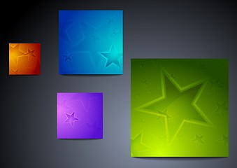 Image showing Colourful star backgrounds