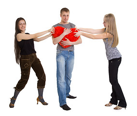 Image showing Two girls can not share a guy