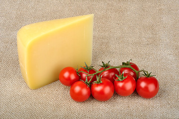 Image showing cheese and tomatoes