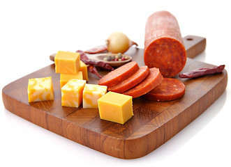 Image showing Pepperoni Salami and cheese