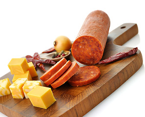 Image showing Pepperoni Salami and cheese