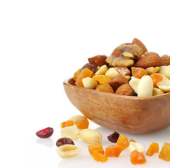 Image showing mixed dried fruit, nuts and seeds