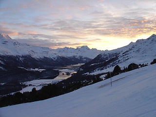 Image showing Mountain Sunset
