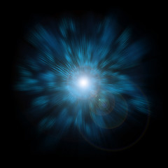 Image showing Exploding Blue Light