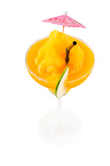 Image showing frozen mango margarita daiquiri isolated on white