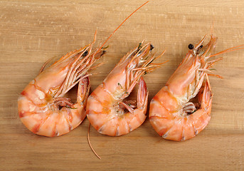 Image showing Boiled shrimp