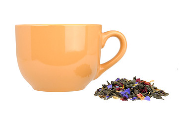 Image showing green tea and cup