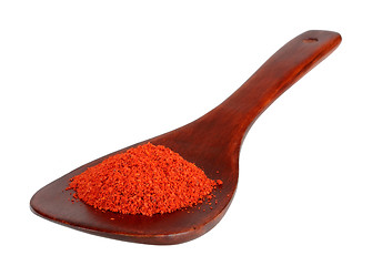 Image showing Paprika On Wooden Spoon