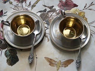 Image showing Two cups for coffee