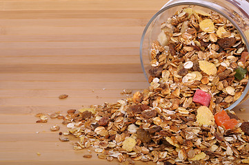 Image showing muesli in a glass jar