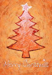 Image showing orange christmas tree