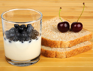 Image showing Yogurt and Berries