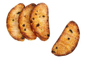 Image showing rusk with raisins and sugar