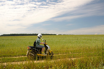 Image showing girl on a scooter