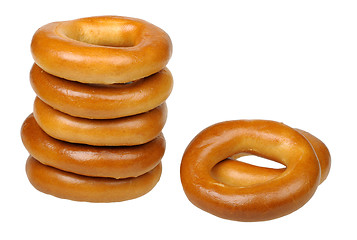 Image showing pile of bagels