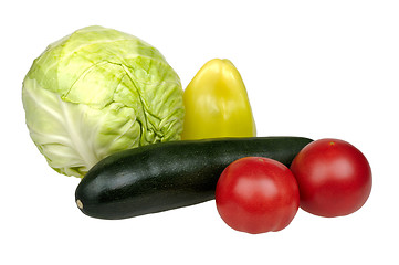 Image showing vegetables on a white background