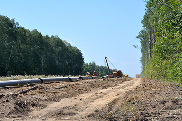 Image showing Construction of a gas pipeline