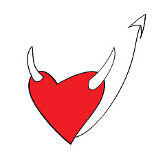 Image showing devil heart cartoons