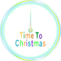 Image showing time to christmas vector clock isolated on white