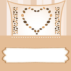 Image showing cafe coffee menu vector card card