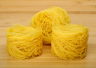 Image showing pasta on wooden background