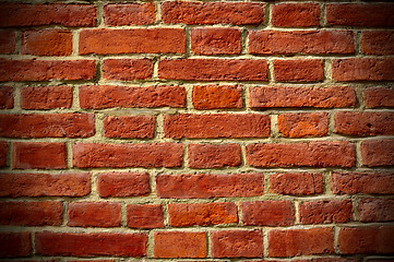 Image showing brick background, vignetting