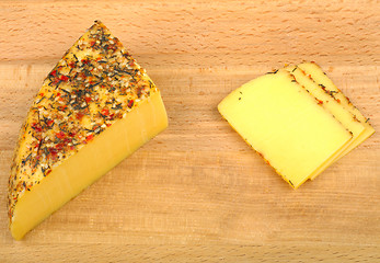 Image showing cheese with herbs