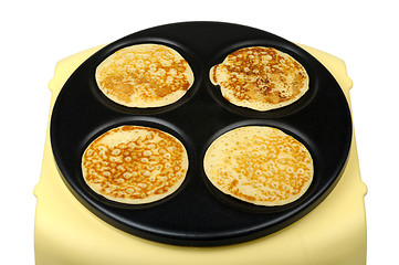 Image showing Pancakes on Griddle