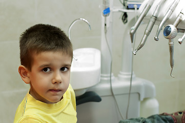 Image showing Child in a dentist's chair