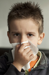 Image showing Child suffering from a cold