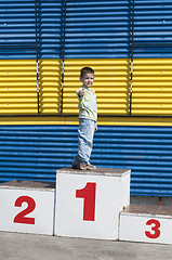 Image showing Boy on the podium