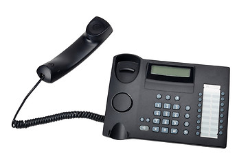 Image showing black telephone