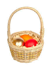 Image showing Easter eggs in the basket