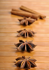 Image showing Cinnamon and star anise