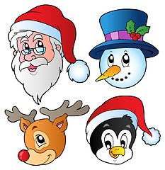 Image showing Christmas faces collection 3