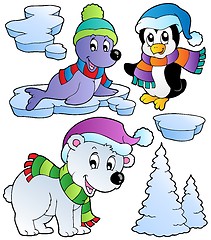 Image showing Wintertime animals collection 2